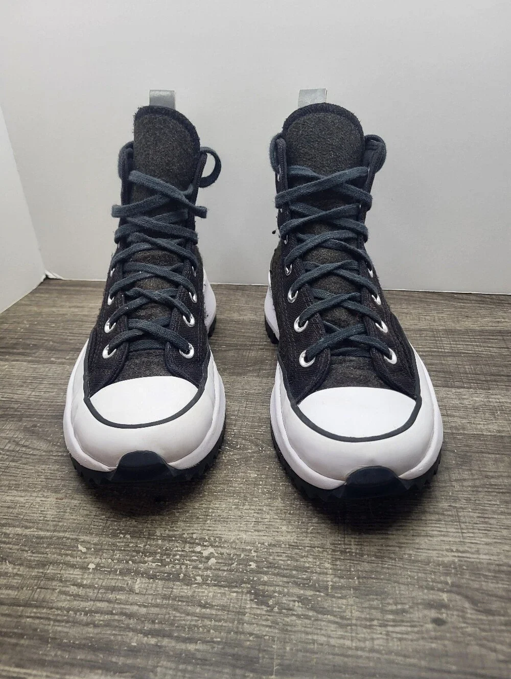 Converse Run Star Hike High Top Black Ice Athletic Sneakers Womens Size 7.5 - Picture 4 of 10